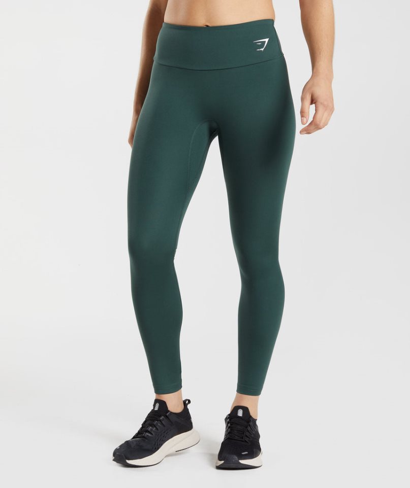 Legginsy Gymshark Treningowe Damskie Ciemny Zielone | PL 156PLV